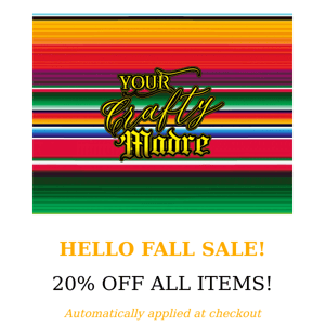 HELLO FALL SALE!