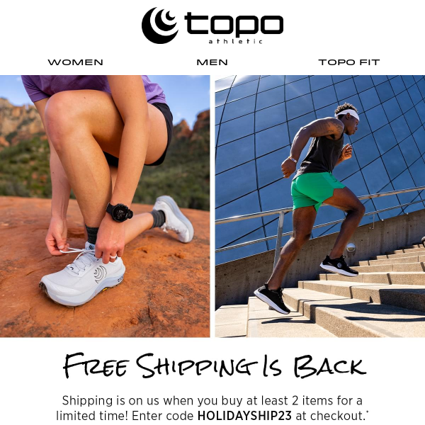 Surprise! Free shipping is back