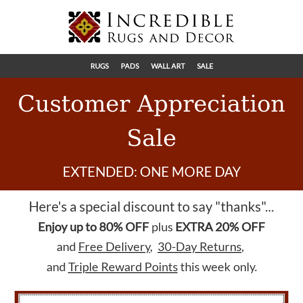 ❤️ EXTENDED Sale: We appreciate you! ❤️