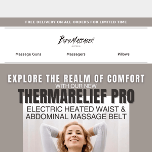 Introducing ThermaRelief Pro! Heated Massage Belt 💁‍♀️