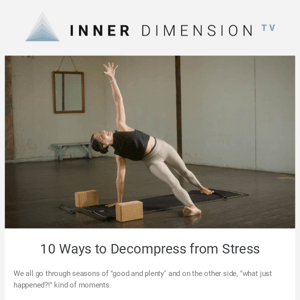 10 Ways to Decompress from Stress