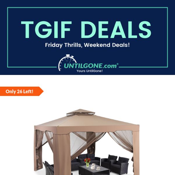 TGIF Deals - 80% OFF Canopy Gazebo Tent with Netting