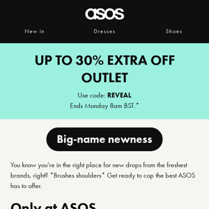 Up to 30% extra off Outlet 🤸