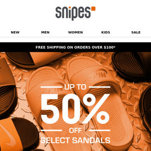 50% Off Select Sandals & Canvas Shoes