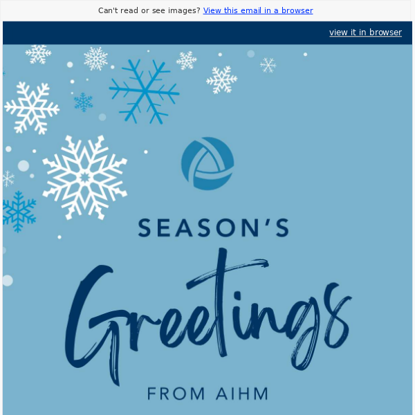 Season's Greetings from AIHM! 💙🌟