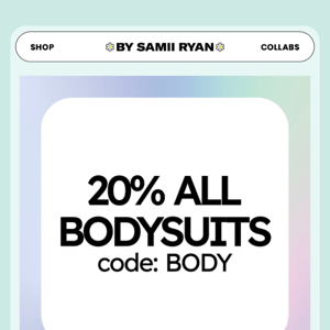 💖 Shop 20% off bodysuits 💖