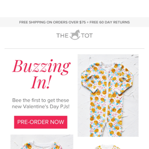 Bee The First To Pre-Order These Valentine's Day PJs!