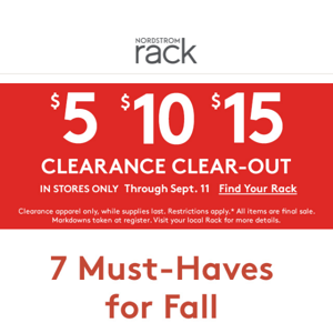 7 must-haves for fall up to 50% off​
