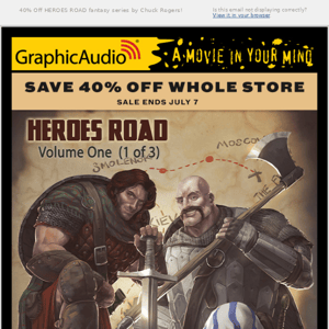 40% Off HEROES ROAD fantasy series by Chuck Rogers