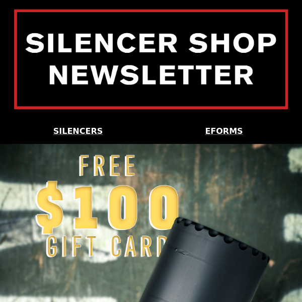 Grab Your Free $100 Gift Card & Single Shot Trust with Select Suppressors 🎁🔇