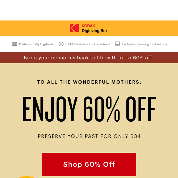 Last minute Mother's Day gift? We've got you covered! - Kodak Digitizing