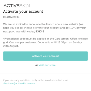 Our new site is live - Get 10% off when you activate your new account!