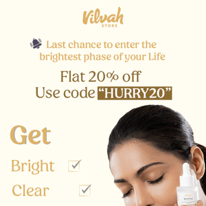 Vilvah Store, can't believe you're letting your Flat 20% coupon code expire!!