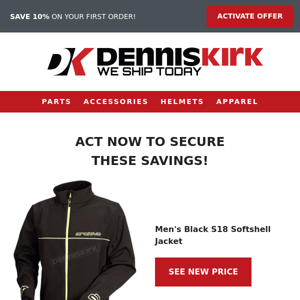 📢 Don't Miss the New Price on Men's Black S18 Softshell Jacket!