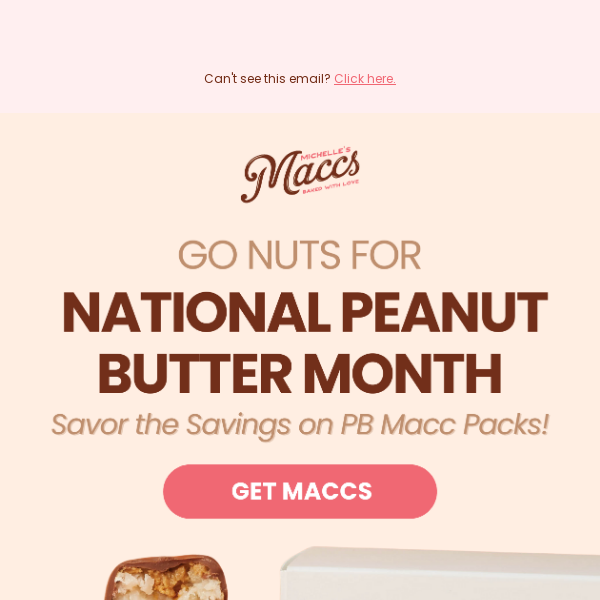 Spread the Love - Celebrate Peanut Butter Month with 10% Off PB Maccs 🥜 🎉