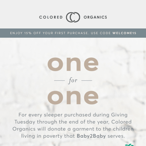 Shop Giving Tuesday with Colored Organics ❤️