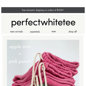 new color drop: apple mint + pink punch