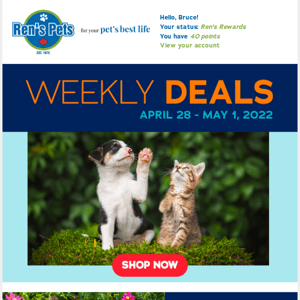 Hey Rens Pets, Your Weekly Deals Are Here!