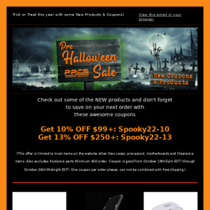 Pre-Halloween Sale from PPCS! Coupons & New Products!
