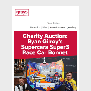 Charity Auction: Supercars Ryan Gilroy's Race Car Bonnet