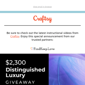 LAST CHANCE: Enter to Win! $2,300 For the Distinguished Luxury Giveaway!