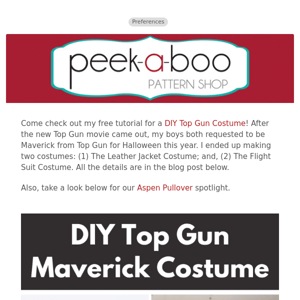 DIY Top Gun Maverick Costumes | Aspen Pattern Spotlight