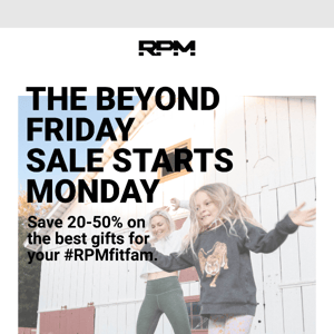 Here's our Beyond Friday sale plan!
