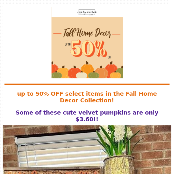 Check out these deals!! A decor pumpkin for only $3.60!!!