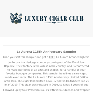 VERY Aged & Rare La Aurora 115th Anniversary Sampler!