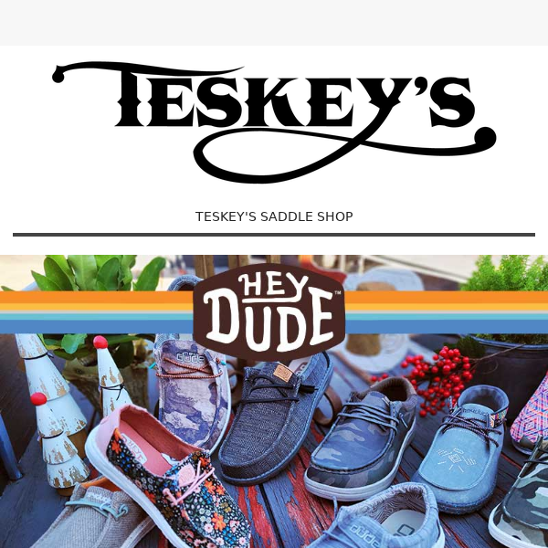 Black Friday at Teskey's with Deals on Hey Dudes!