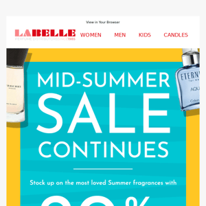 Cool down with 20% off the most loved Summer fragrances!