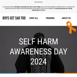 SELF HARM AWARENESS DAY 2024🎗️