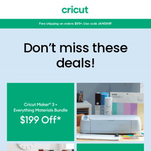 Cricut Maker 3 + Everything You Need To Get Started - $189 Off