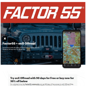 F55 + onX Offroad | Exclusive 30% Off & BONUS onX F55 UNLOCK