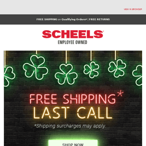 ☘️ Last Call: Free Shipping* Ends Soon!