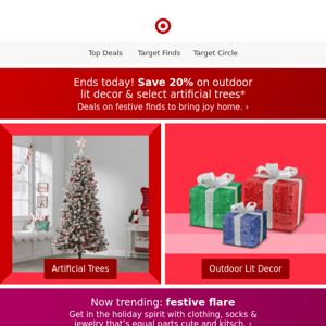 Last chance: 20% off select Christmas items 🎄
