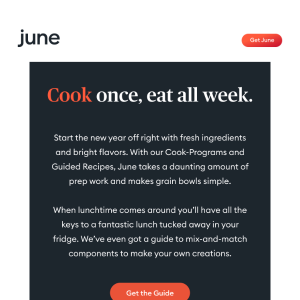 Cook once, eat all week.