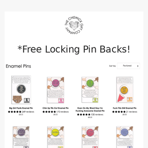 Free locking pin-backs this weekend! Now available onsite