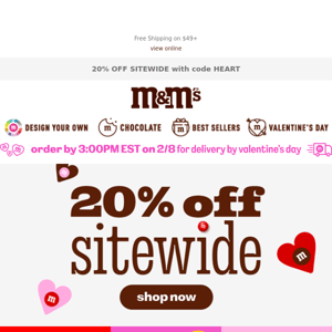 Hugs & Kisses & 20% Off