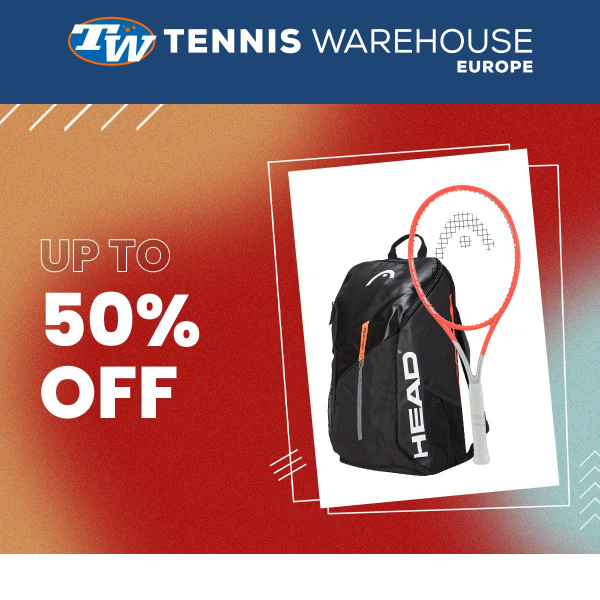 Up to 50% Off Head Rackets & Bags!