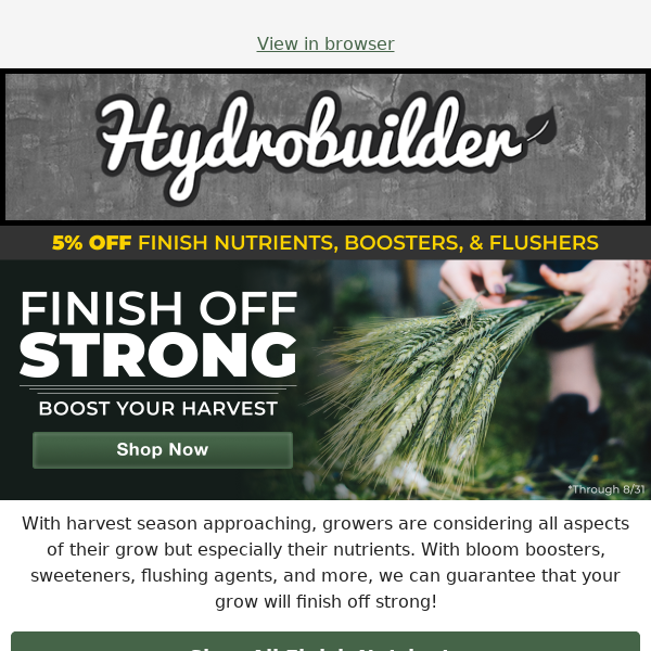 Get Ready to Harvest with Finish Nutrients 🍃