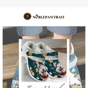🔥Introducing our latest product: Customizable Fleece Clogs featuring Your Pet's Photo! ❄️