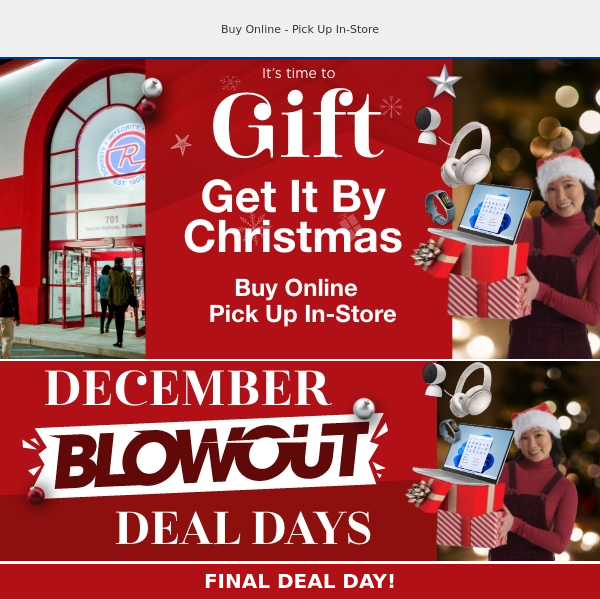 Last Day for New Blowout Deals!