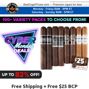 🖥️ Free Shipping + Free $25 BCP Gift Certificate with Cyber Monday Variety Pack Deals 🖥️