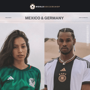 FREE Player Name and Number on Mexico and Germany Jerseys!