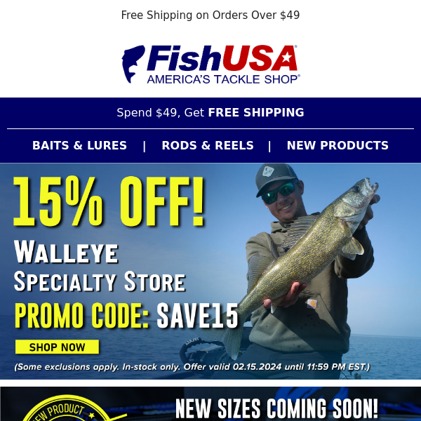 Walleye Super Sale Starts Now!