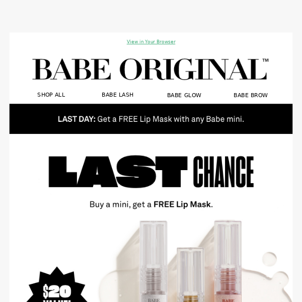 Last chance to get a FREE Lip Mask