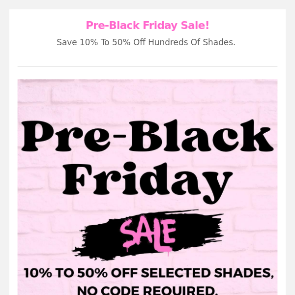 Pre-Black Friday Sale 🖤