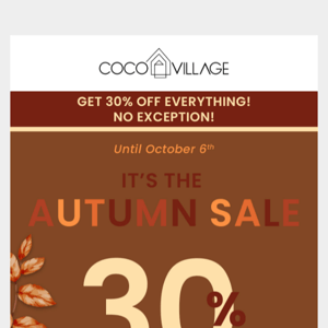 Take advantage from the Autumn sale 🍂⛅