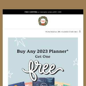 📚 Give the gift of planning: BOGO free on 2023 planners!